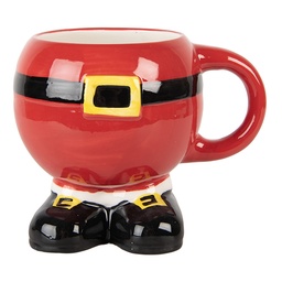 [6CEMU0225] Mug Red Black 14x11x11 cm / 400 ml