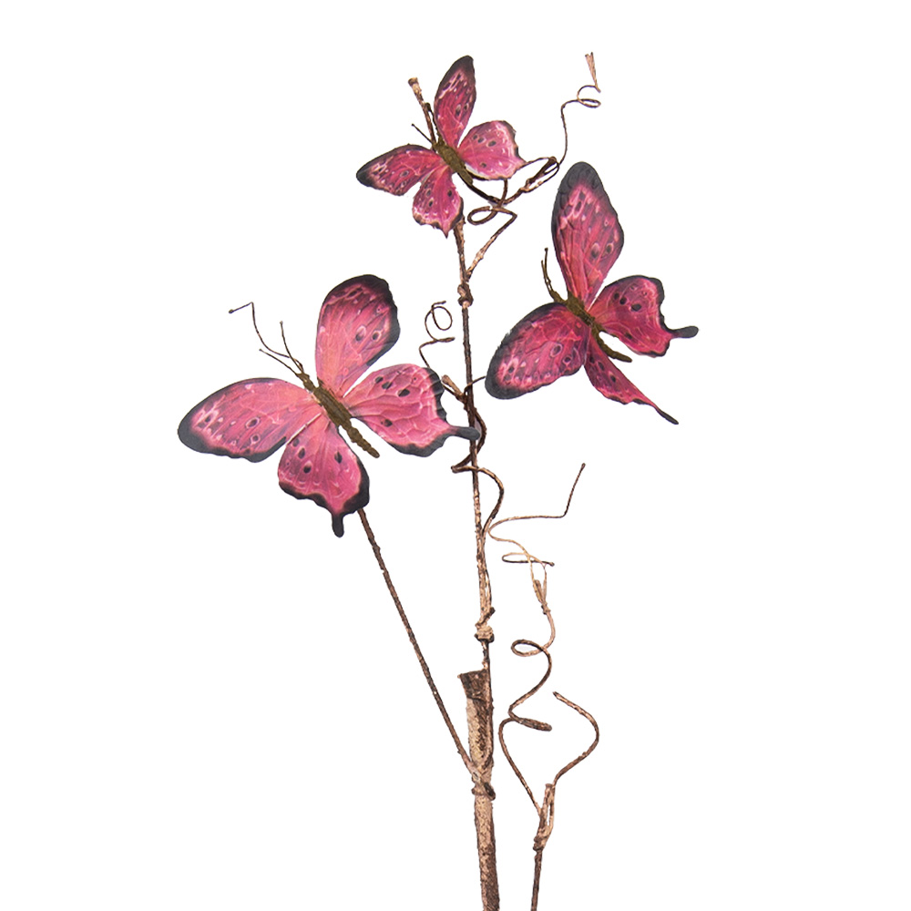 Deko Zweig mit Schmetterlinge 14x5x85 cm