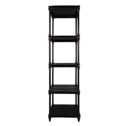 [5H0749Z] Schrank Schwarz 55x40x210 cm