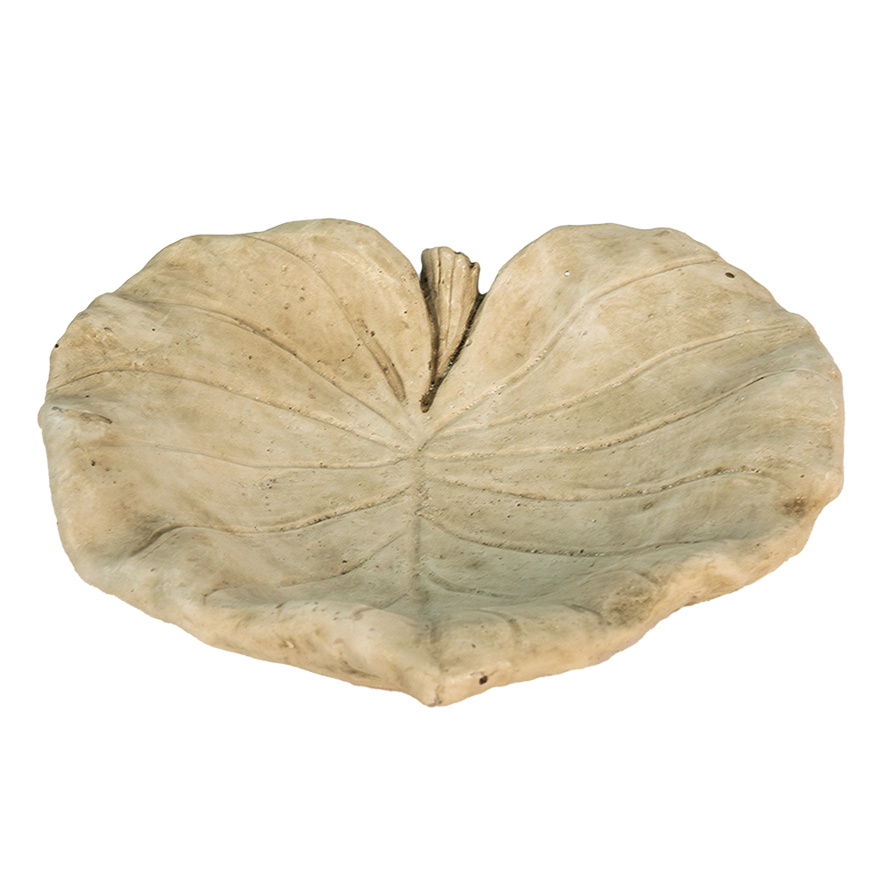 Vogelfütterer Blatt Beige 22x22x6 cm