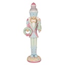 Weihnachtsdeko Nussknacker Rosa Blau 19x16x61 cm LED / 2xAA