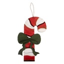 Decorazione pendente Bastoncino di zucchero Rosso Bianco 25x1x39 cm