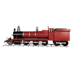 [5Y1304] Décoration Train Rouge 86x18x27 cm