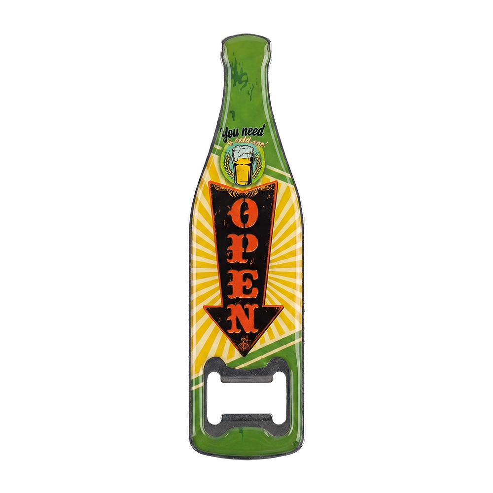 Bottle Opener Green Ø 4x14 cm