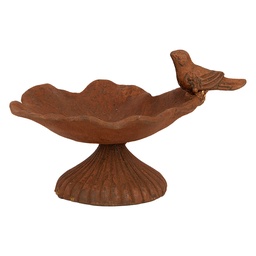 [6Y6134] Abbeveratoio per uccelli Marrone 19x10x9 cm