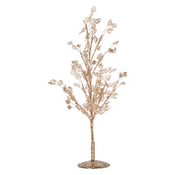 [66636] Arbre de décoration Couleur or 9x9x45 cm
