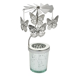 [66000] Carosello di luci per li té Color argento Ø 8x17 cm