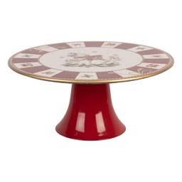 [66772] Cake stand Red White Ø 22x10 cm