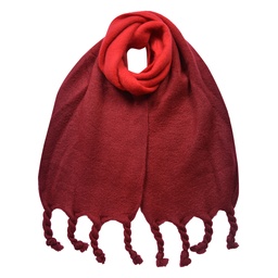 [JZSC0827BU] Scarf Women Burgundy 32x220 cm