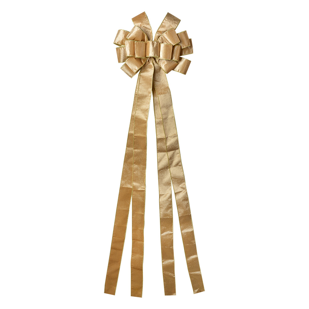 Dekorative Schleife Beige Goldfarbig 33x135 cm