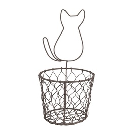 [6Y5487] Basket Cat Brown Ø 13x25 cm