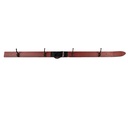 Appendiabiti da Parete 4 Ganci Rosso Marrone 172x8x12 cm
