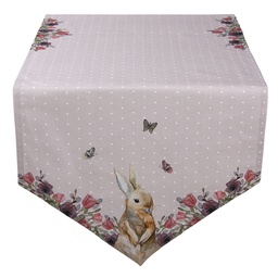 [HBU65] Chemin de table Rose, Beige 50x160 cm