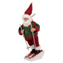 Décoration de Noël père Noël Rouge Vert 15x13x28 cm