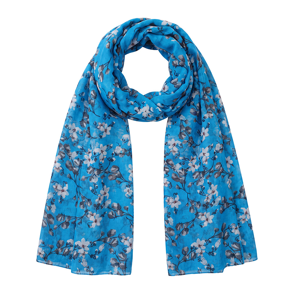 Schal Damen Muster Blau 85x180 cm