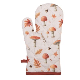 [AUL44] Oven Mitt Beige Brown 18x30 cm