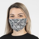 Face Mask Washable Grey, Black, White 13x26 cm