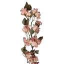 Deko Ast mit Blumen Rosa Grün 12x15x110 cm