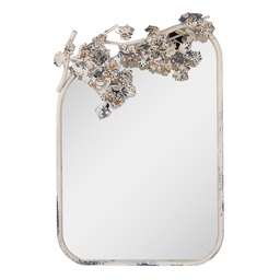 [52S329] Wall Mirror White Grey 58x12x89 cm