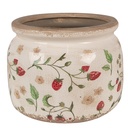 Flower Pot Inside Beige, Red Ø 20x15 cm