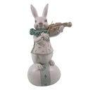 Image de décoration Lapin Blanc, Bleu 8x7x17 cm