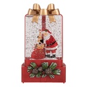 Boule à neige avec LED Rouge Couleur or 10x6x18 cm / 3xAAA