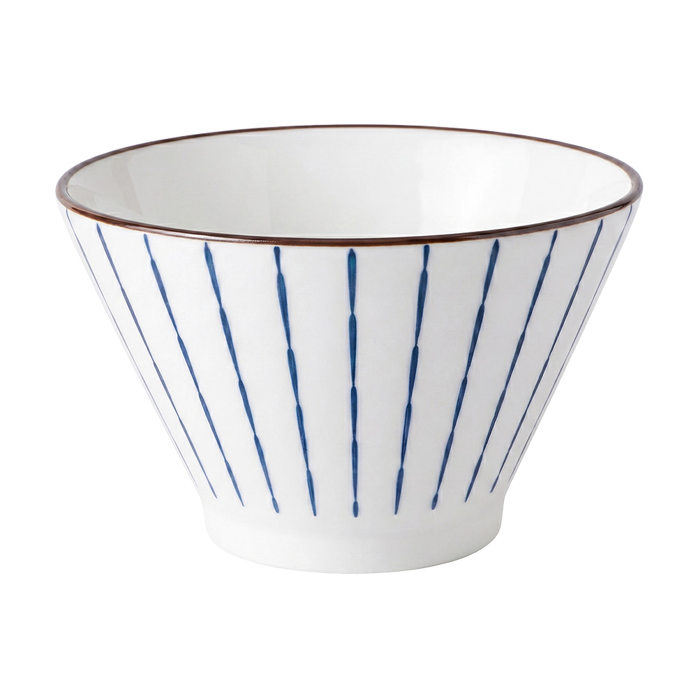 Suppenschüssel Weiß Blau Ø 13x8 cm / 350 ml