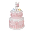 Décoration gâteau Blanc Rose Ø 18x28 cm