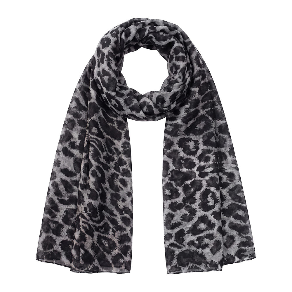 Foulard femme impirmée Gris 85x180 cm