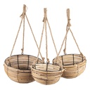Storage Basket (set of 3) Brown (3) Ø 28x15 / 24x14 / 20x11 cm