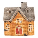 Porte-lampes de Noël Chalet Orange Beige 13x8x14 cm