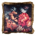 Throw Pillow Black, Red 45x45x4 cm