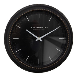 [6KL0803] Horloge murale Noir Ø 28x5 cm / 1xAA