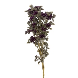[5PL0294R] Decorative Artificial Branch with flowers Red 67 cm