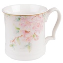 Tazza grande Bianco, Rosa 13x9x9 cm / 414 ml