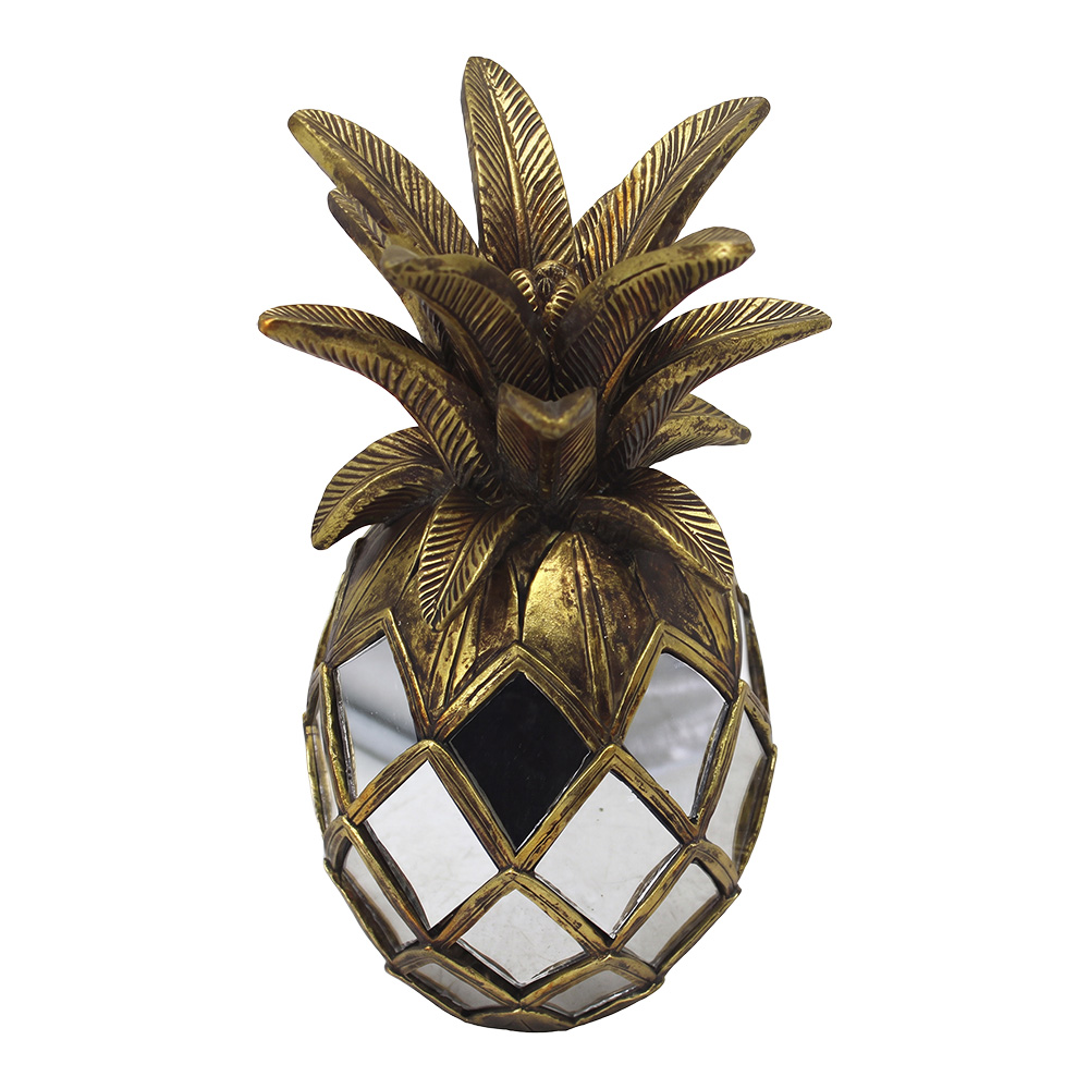 Decoration ananas Jaune 14x14x25 cm