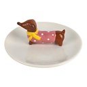 Coupe à bijoux Chien Blanc Ø 13x5 cm