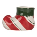 Flower Pot Inside Red Green 15x8x10 cm