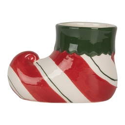 [6CE2317] Flower Pot Inside Red Green 15x8x10 cm