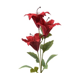 [6PL0337R] Decoratie tak met bloemen 15x10x72 cm