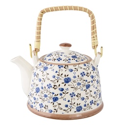 [6CETE0011] Teiera con infusore Blu 18x14x12 cm / 700 ml