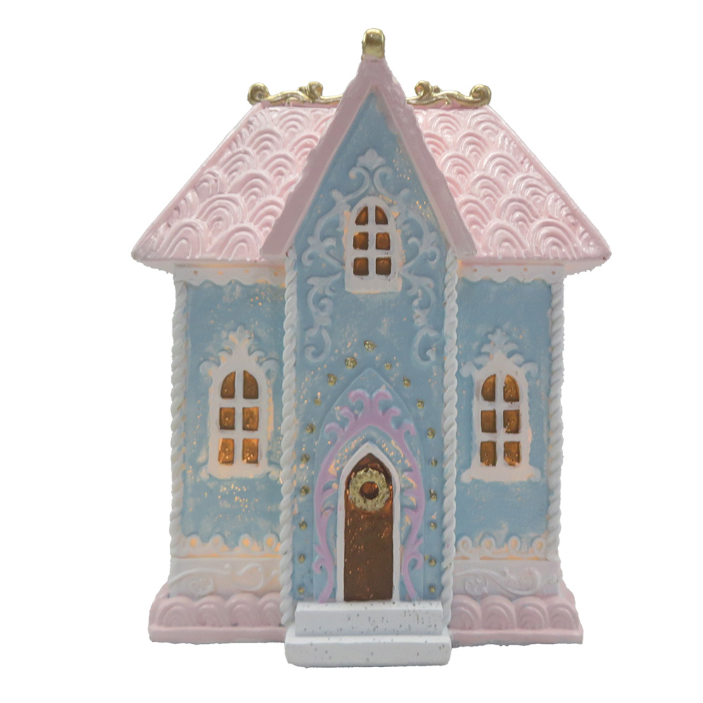Decoratie huis met LED 12x9x15 cm