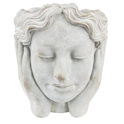 [6TE0409L] Vaso Porta Pianta Capo Grigio, Blu 20x23x25 cm