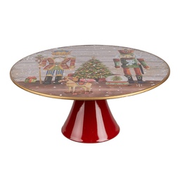 [65752] Alzatina Rosso Multicolore Ø 33x14 cm