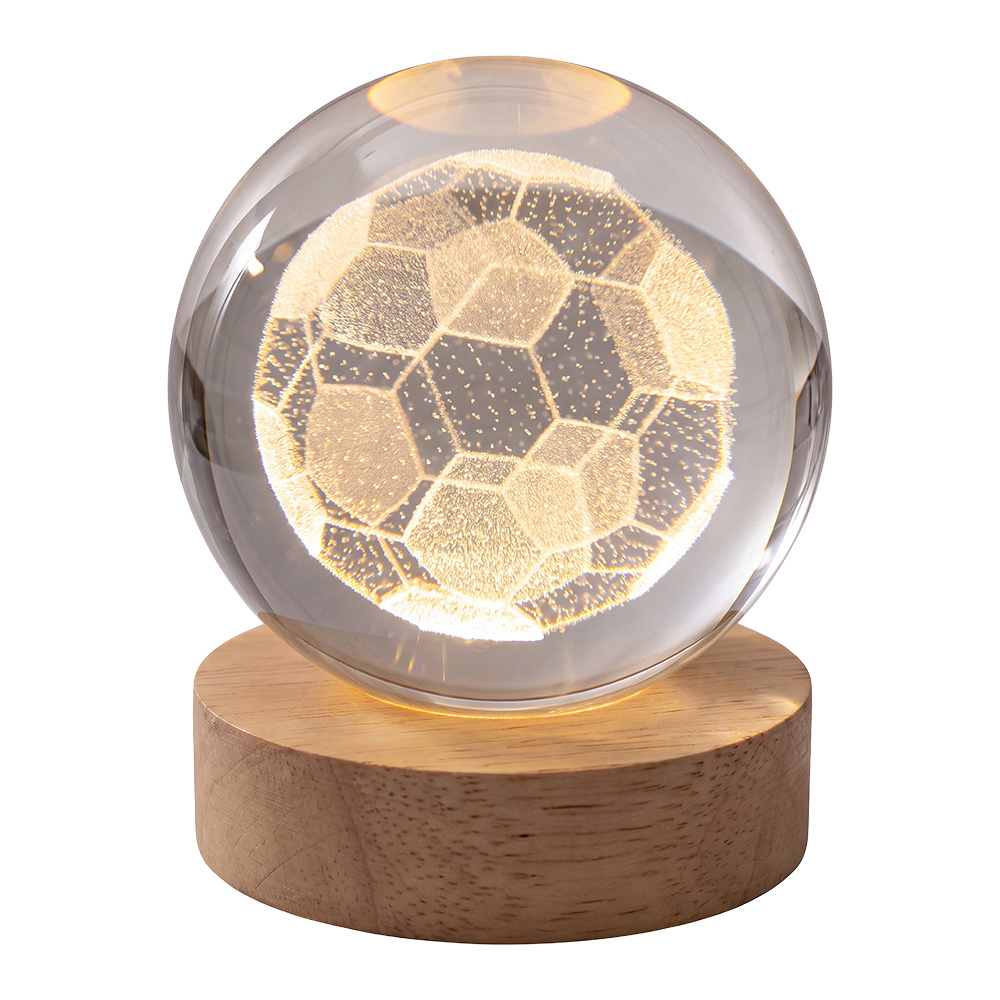 Glaskugel mit Licht LED Braun Ø 6 cm