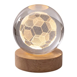 [66957] Boule de Verre avec Lumière LED Marron Ø 6 cm