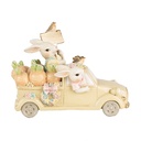 Deko Kaninchen Weiß Beige Orange 16x8x12 cm