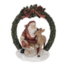 Christmas Decoration Statue Santa Claus Red, Green 19x12x23 cm