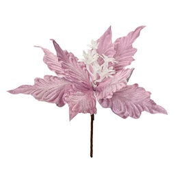 [66156] Décoration de Noël Fleur Rose Marron Ø 28x30 cm
