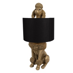 [5LMC0036] Lampe de table Couleur or Noir 30x28x57 cm E27/max 1x60W